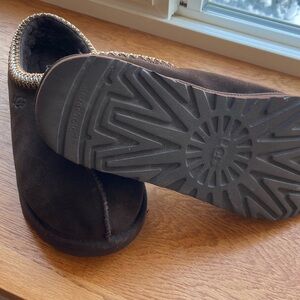 UGG Dark Brown Suede Slippers